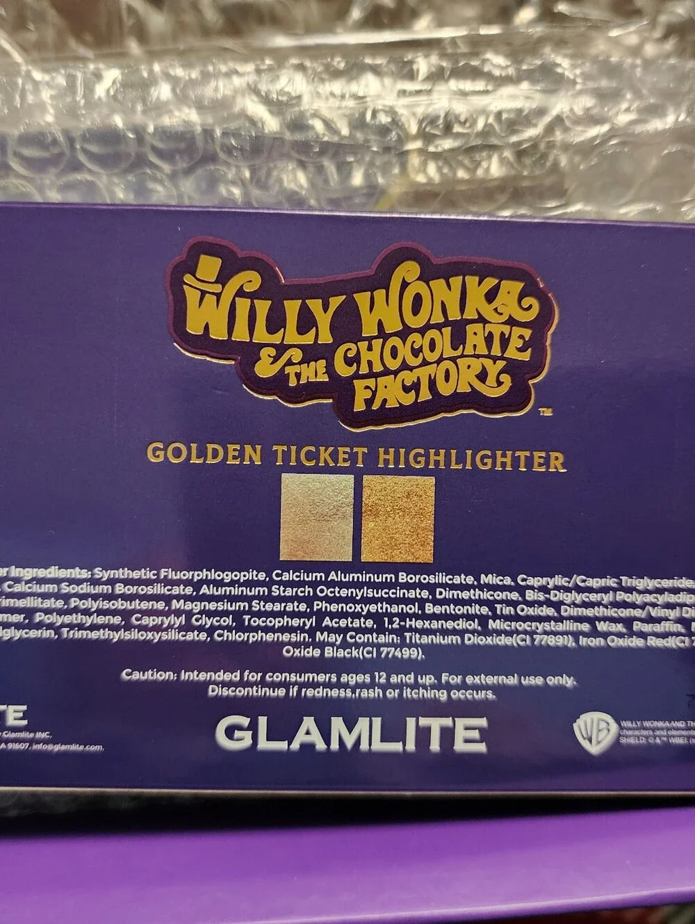 Glamlite X Willie Wonka & The Chocolate Factory PR Box FULL Collection. Rare!